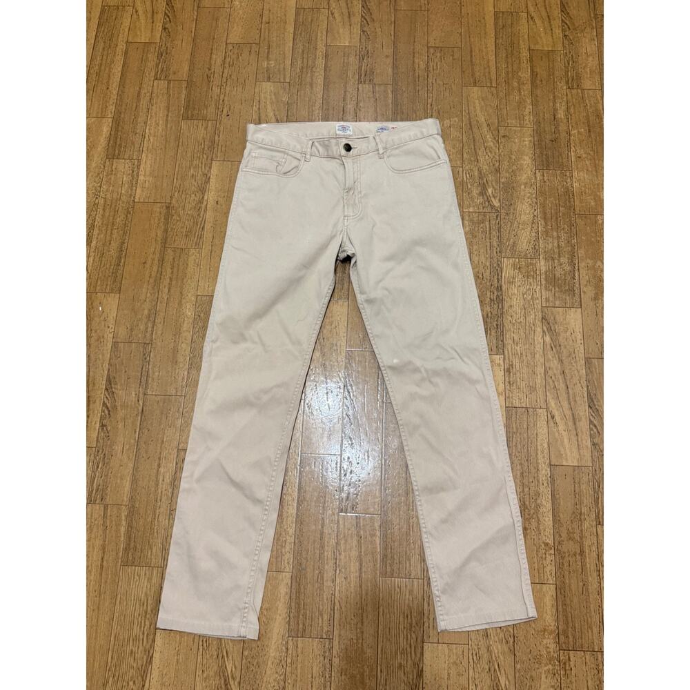Faherty Pants Mens 33x28 Tan Chino Slim Fit Cotton 5 Pocket Causal Preppy